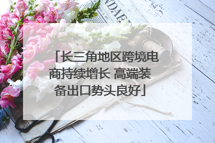 长三角地区跨境电商持续增长 高端装备出口势头良好