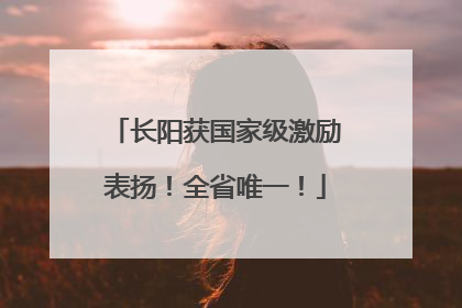 长阳获国家级激励表扬！全省唯一！