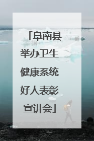 阜南县举办卫生健康系统好人表彰宣讲会
