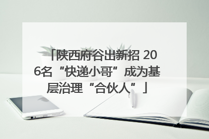 陕西府谷出新招 206名“快递小哥”成为基层治理“合伙人”