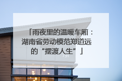 雨夜里的温暖车厢：湖南省劳动模范郑道远的“摆渡人生”