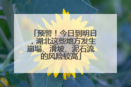 预警！今日到明日，湖北这些地方发生崩塌、滑坡、泥石流的风险较高