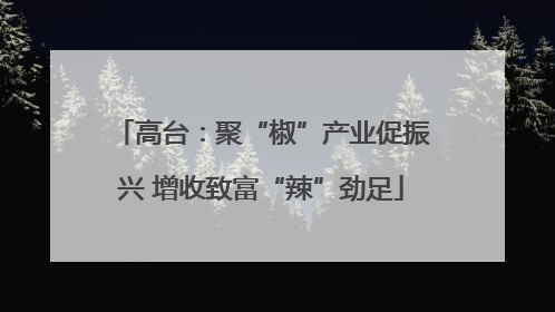高台:聚“椒”产业促振兴 增收致富“辣”劲足