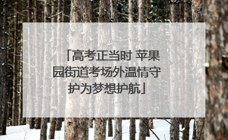 高考正当时 苹果园街道考场外温情守护为梦想护航