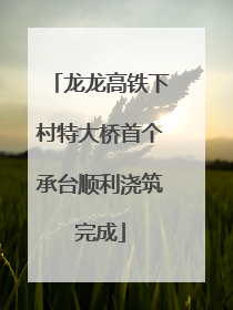 龙龙高铁下村特大桥首个承台顺利浇筑完成