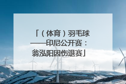 （体育）羽毛球——印尼公开赛：翁泓阳因伤退赛