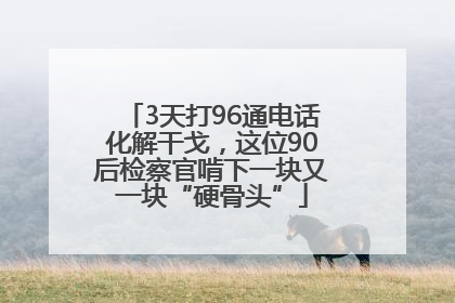 3天打96通电话化解干戈，这位90后检察官啃下一块又一块“硬骨头”