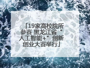 19家高校院所参赛 黑龙江省“人工智能+”创新创业大赛举行
