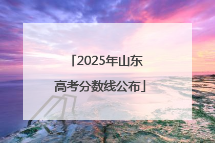 2025年山东高考分数线公布