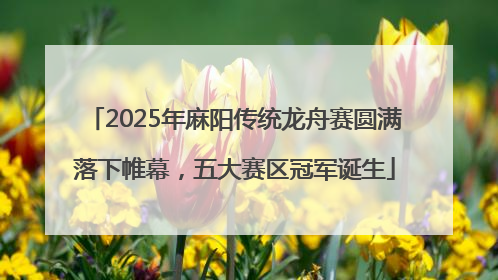2025年麻阳传统龙舟赛圆满落下帷幕，五大赛区冠军诞生