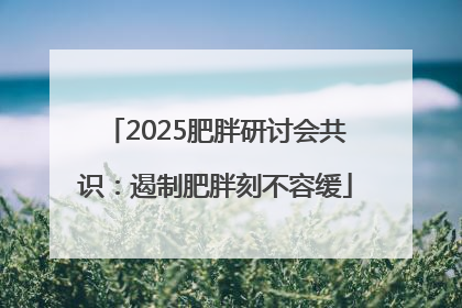 2025肥胖研讨会共识：遏制肥胖刻不容缓