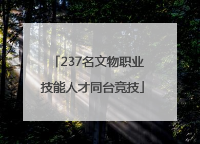 237名文物职业技能人才同台竞技