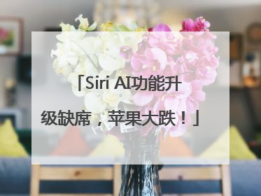 Siri AI功能升级缺席，苹果大跌！