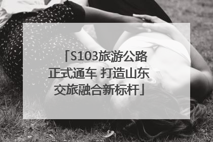 S103旅游公路正式通车 打造山东交旅融合新标杆